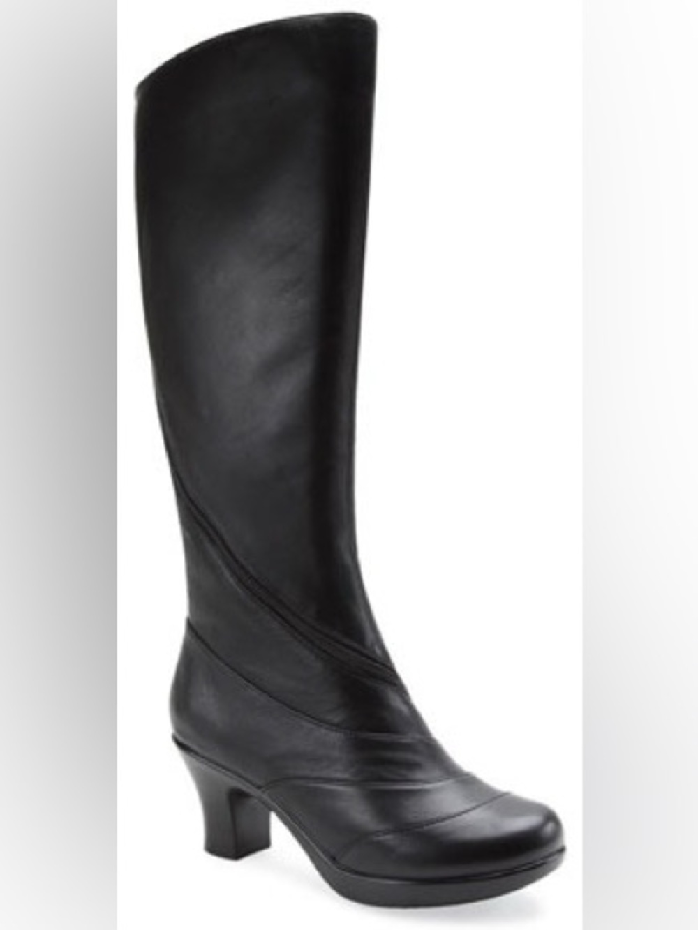 Dansko Black 'Bentley' Knee High Zip Around Boots Size 41